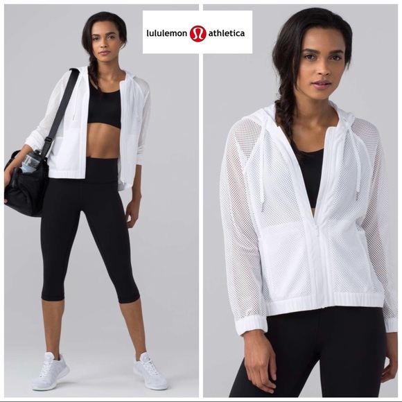 lululemon athletica Jackets & Blazers - SOLD Lululemon Mesh In Mesh Jacket In White